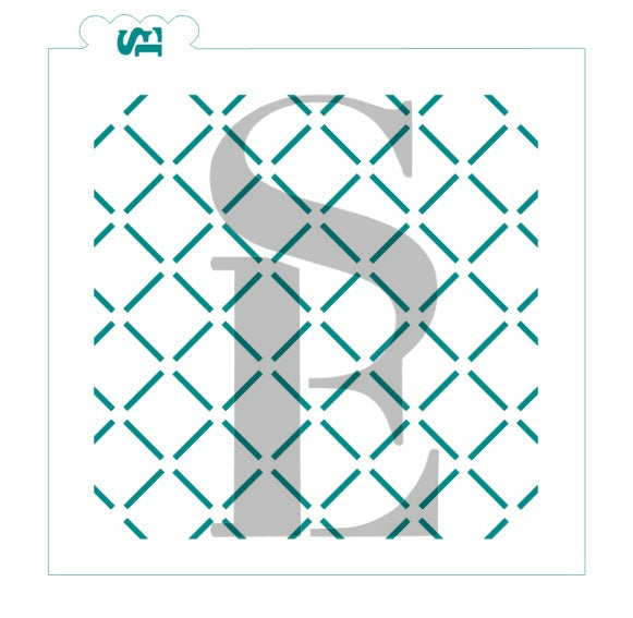 Simple Trellis Background Digital Design Cookie Stencil