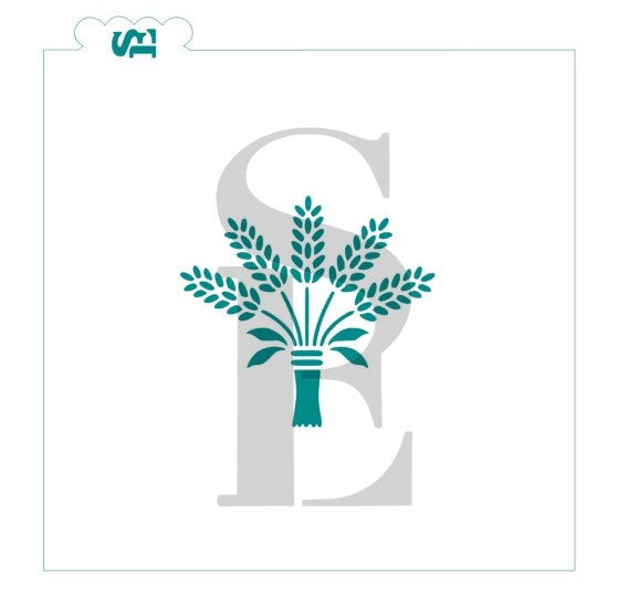 Wheat Bouquet Stencil for Cookies, Cakes & Culinary