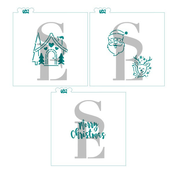 Christmas Gingerbread House PYO Platter For Cookies, Cakes, Culinary