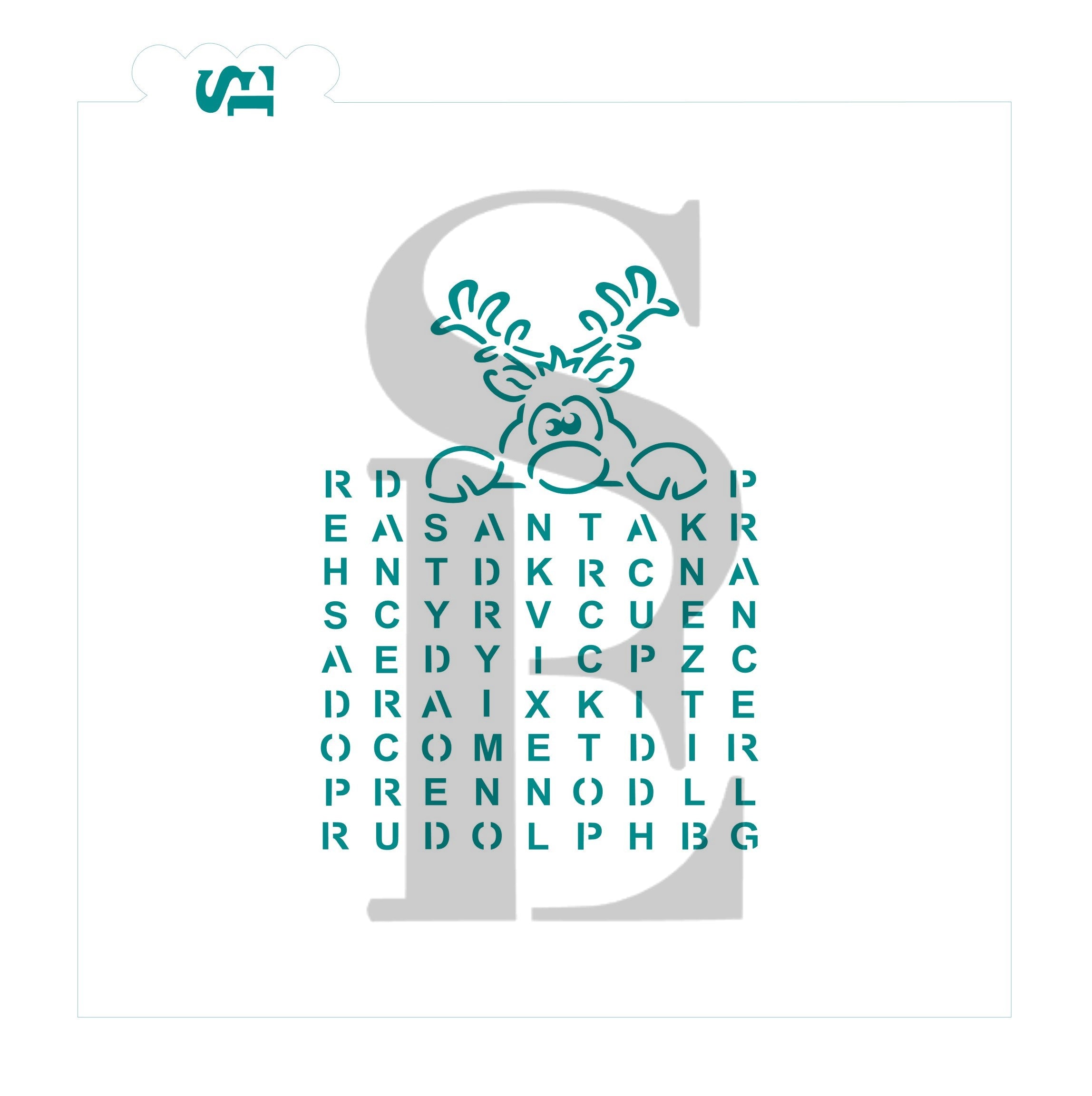 Reindeer Names Game PYO Word Search Digital Design