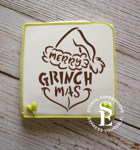 NEW! Merry GrinchMas Sentiment for Cookies, ,Cakes, Culinary