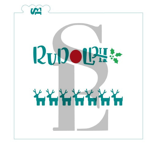 Rudolph and Reindeer Cookie Sticks Stencil