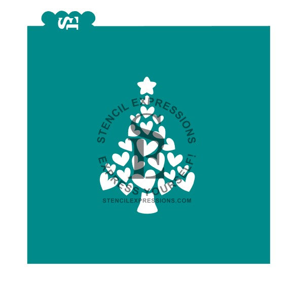 Heart Christmas Tree Digital Design, Single and Layered Versions Included *