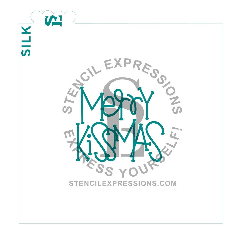 Merry KissMas SILKSCREEN Sentiment Digital Design *
