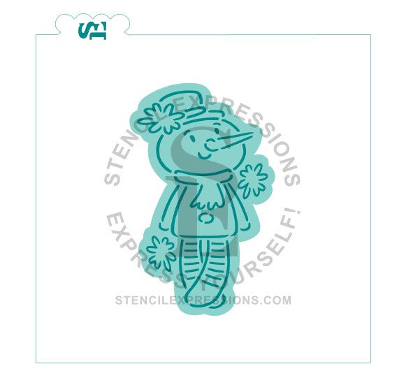 Ragdoll Snowman PYO Stencil SVG Digital Design Download Includes Shaped Template*