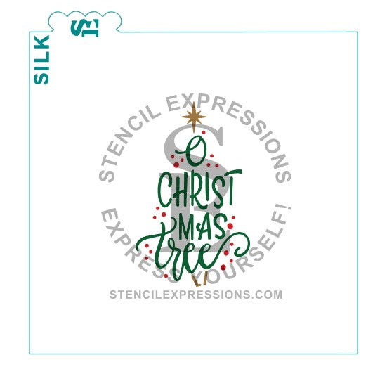 O Christmas Tree Layered SILKSCREEN Digital Design *