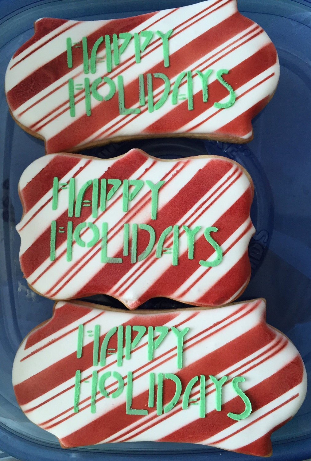 Happy Holidays Modern Greeting Stencil for Cookies, Cakes & Culinary