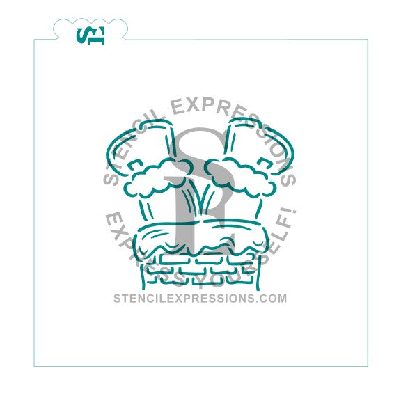 Santa Stuck In Chimney PYO Stencil Digital Design includes Shaped Templates