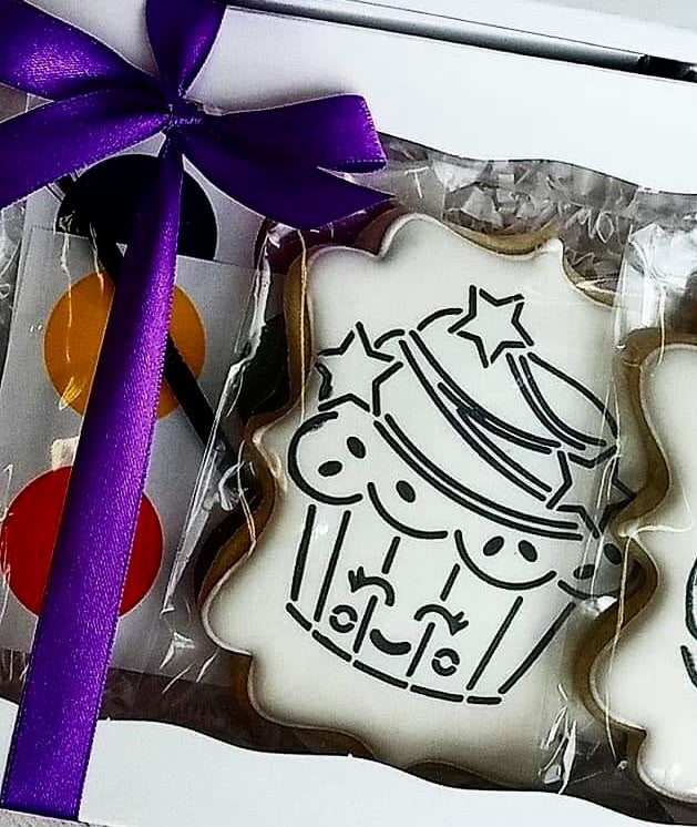 Stars Cupcake PYO Stencil for Cookies, Cakes & Culinary Flour Box Bakery