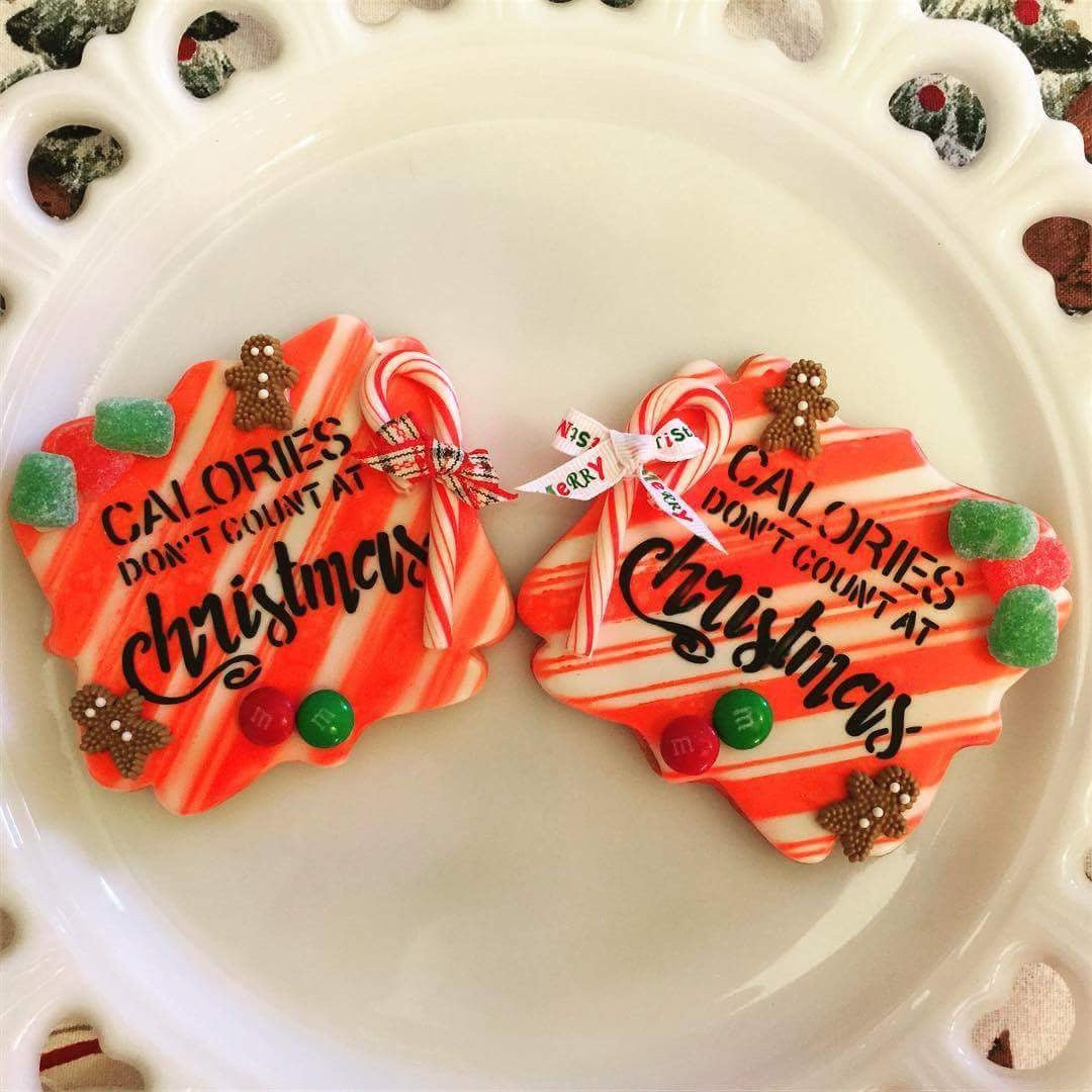 Calories Don't Count At Christmas Sentiment Digital Design