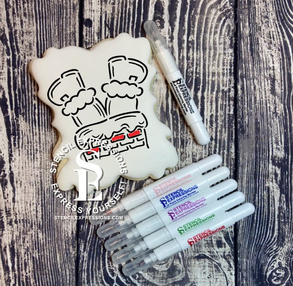 Santa Stuck In Chimney PYO Stencil Digital Design includes Shaped Templates markers