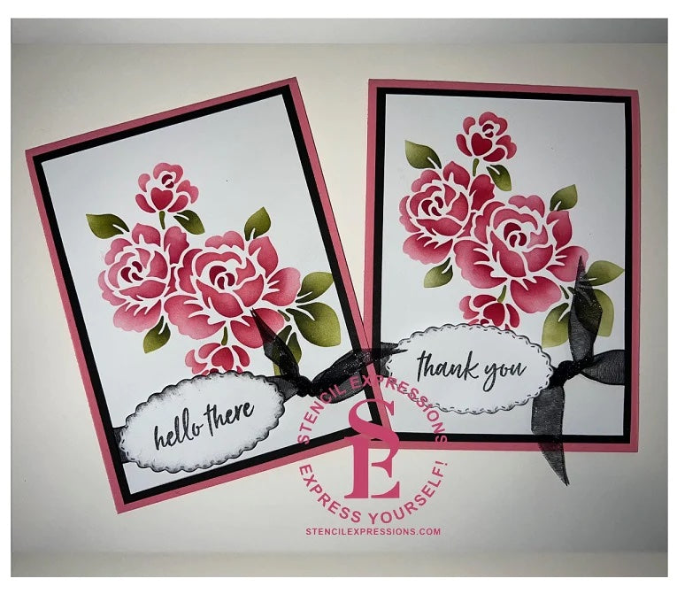 NEW Roses Cluster 3 Layer Stencil Set for Crafts AND Cookies!