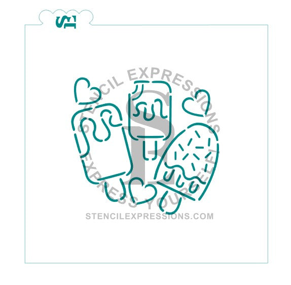 Summer Popsicles PYO Stencil Digital Design