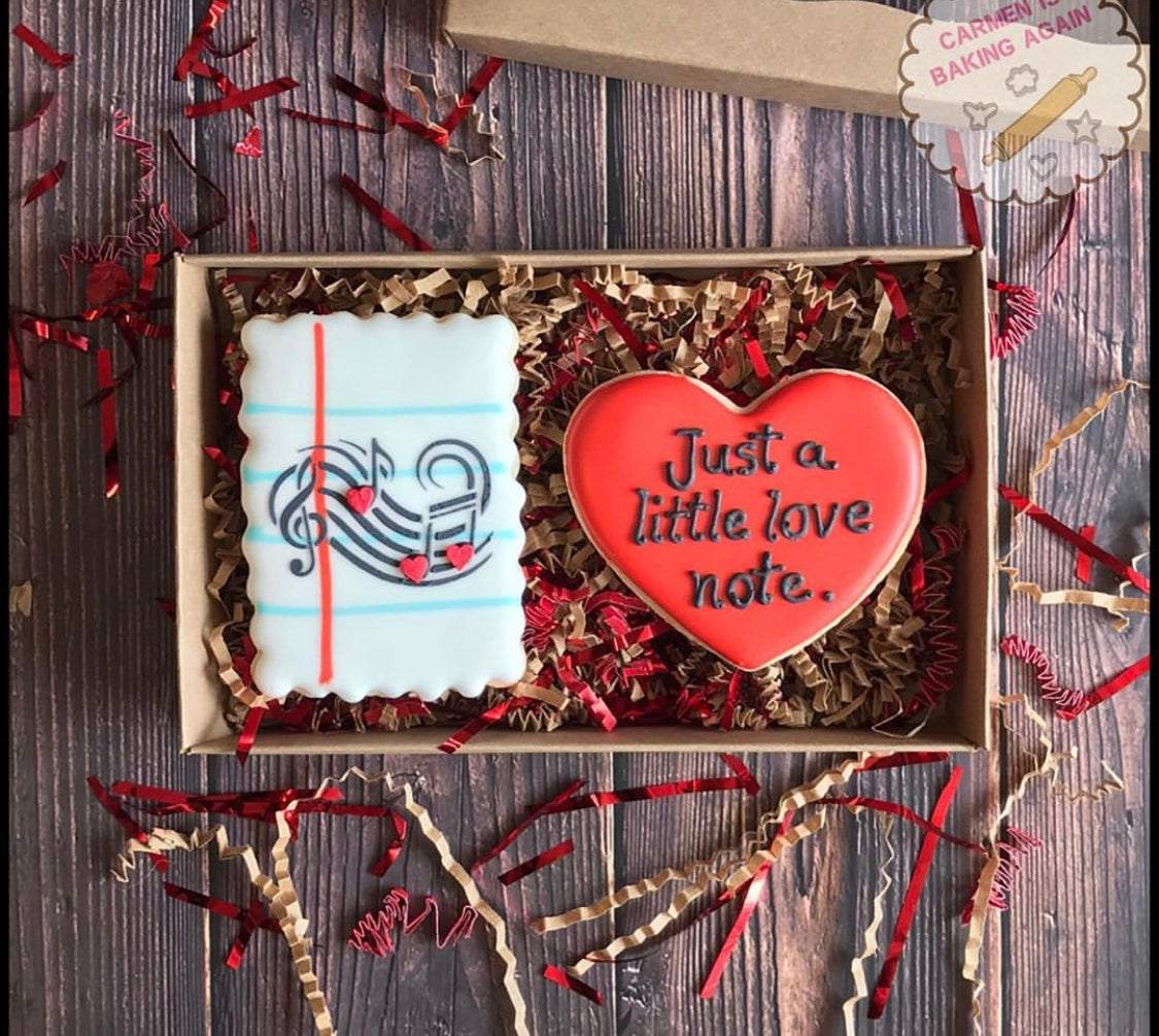 Just A Little Love Note Stencil for Cookies, Cakes, Culinary Carmen Is Baking Again