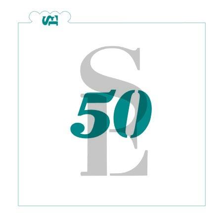 40, 50, 60 or 70 Numbers Digital Design Cookie Stencils great for anniversaries or birthdays