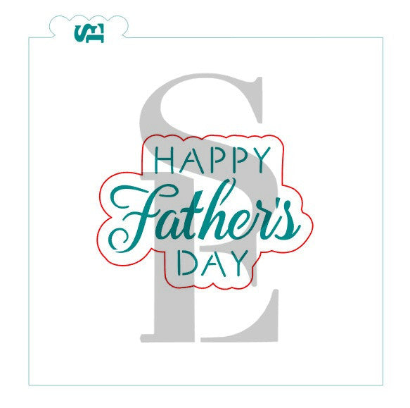 Happy Father's Day #1  Stencil for Cookies, Cakes & Culinary