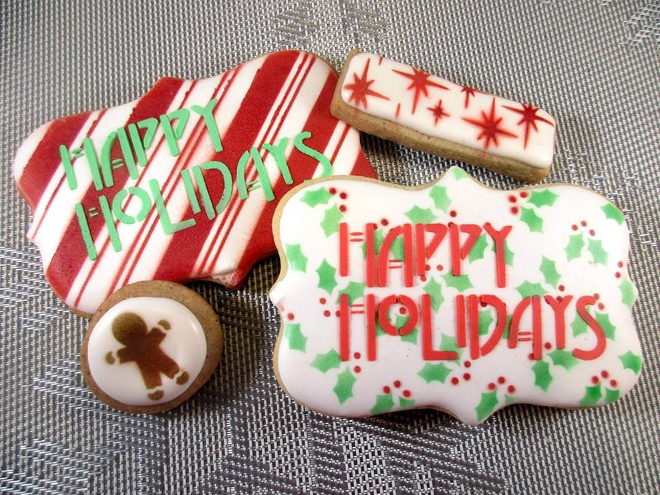 Holly Scattered, Single and Layered Background Digital Design