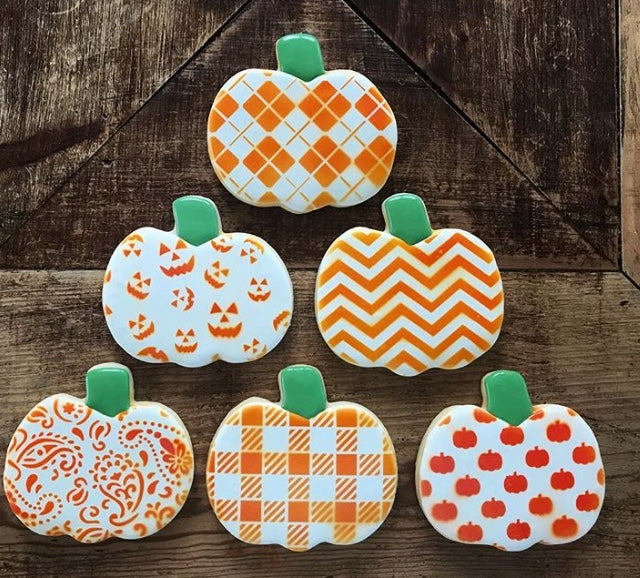 Jack-O-Lantern Background Digital Download Cookie Stencil Cookies by Sugar Mama Cookie Designer