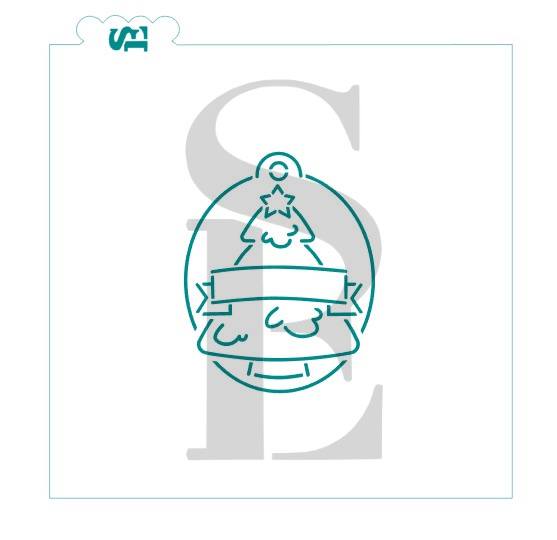 Christmas Tree Gift Tag PYO Stencil for Cookies, Cakes & Culinary