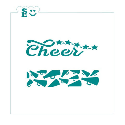 Cheer / Megaphone Cookie Sticks Stencil for Cookies, Cakes & Culinary