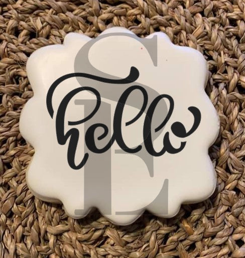 Hello Sentiment Digital Design on a cookie