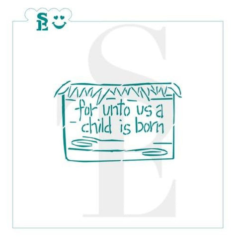 For Unto Us A Child is Born Stencil SVG Digital Design Download *