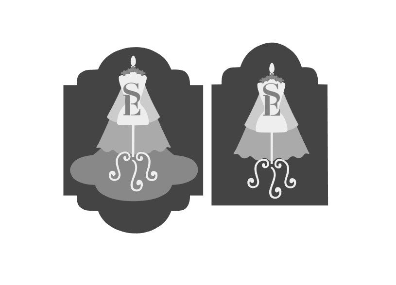 Wedding Veil Dressform Bundle Digital Design cookie stencils
