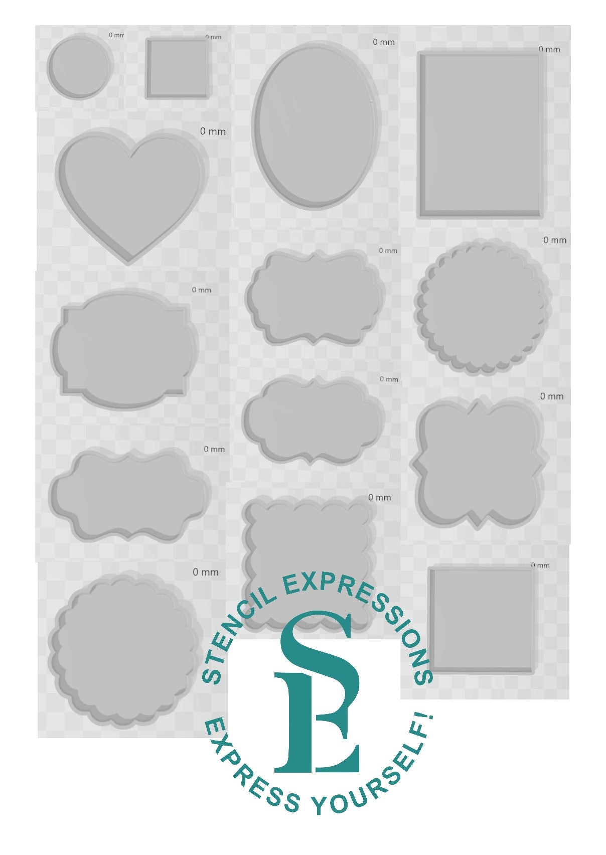Practice Cookies Digital STL Download SET of 15 SHAPES! *