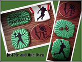 Football Player Silhouettes Stencil Bundle for Cookies, Cakes & Culinary