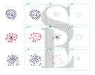 4th of July Fireworks #3 - Bundle of 3 Digital Designs Cookie Stencils