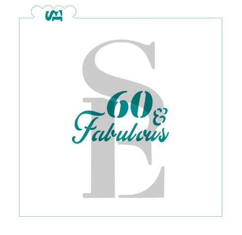 40, 50, 60, 70 & Fabulous Stencil Bundle for Cookies, Cakes & Culinary Cookie Stencils