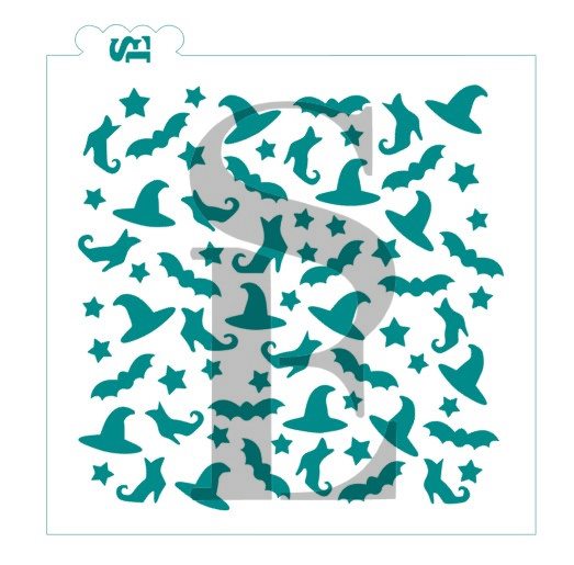 Halloween Background Stencil for Cookies, Cakes & Culinary