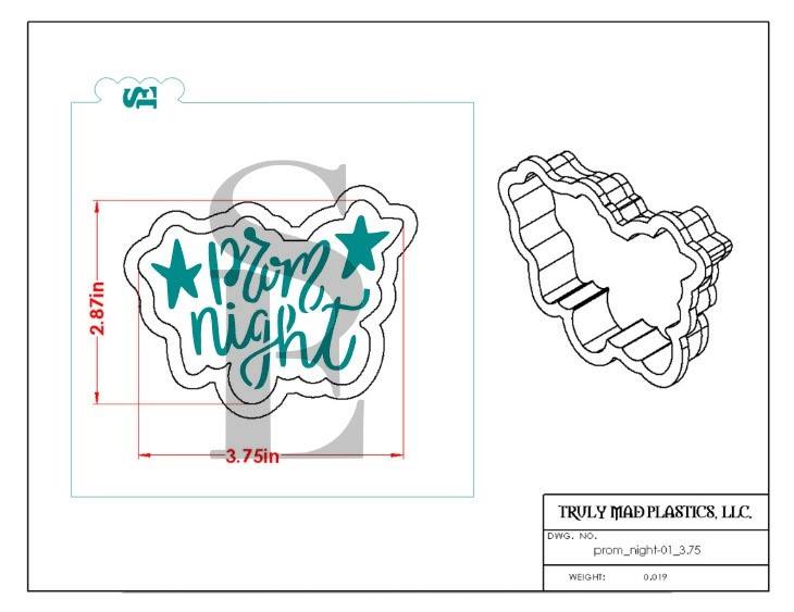 Prom Night Sentiment Stencil TMP