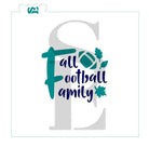 Fall Football Family, Single and Layered Design Cookie Stencil