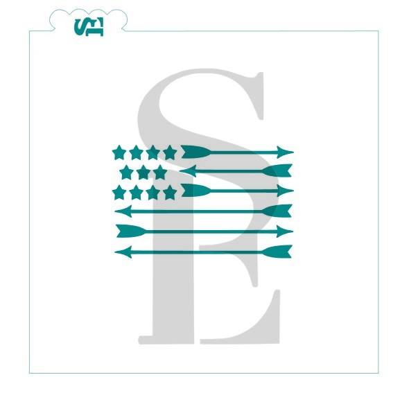 Flag - Boho Arrows Single and Layered Digital Design cookie stencil