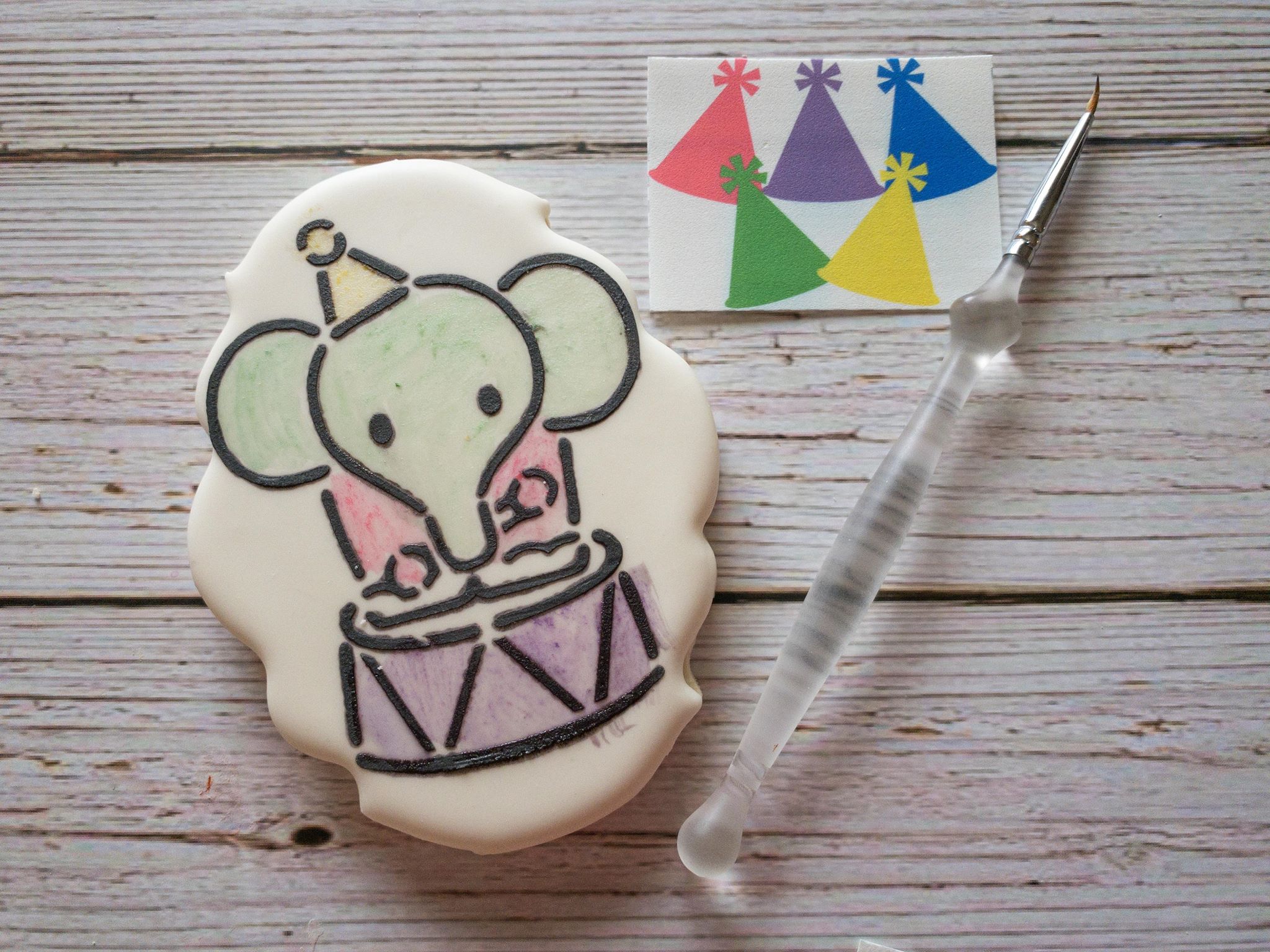 Circus Clown, Lion, Elephant PYO Bundle Digital Design cookie stencils Cookies from Wish Upon A Cookie TX