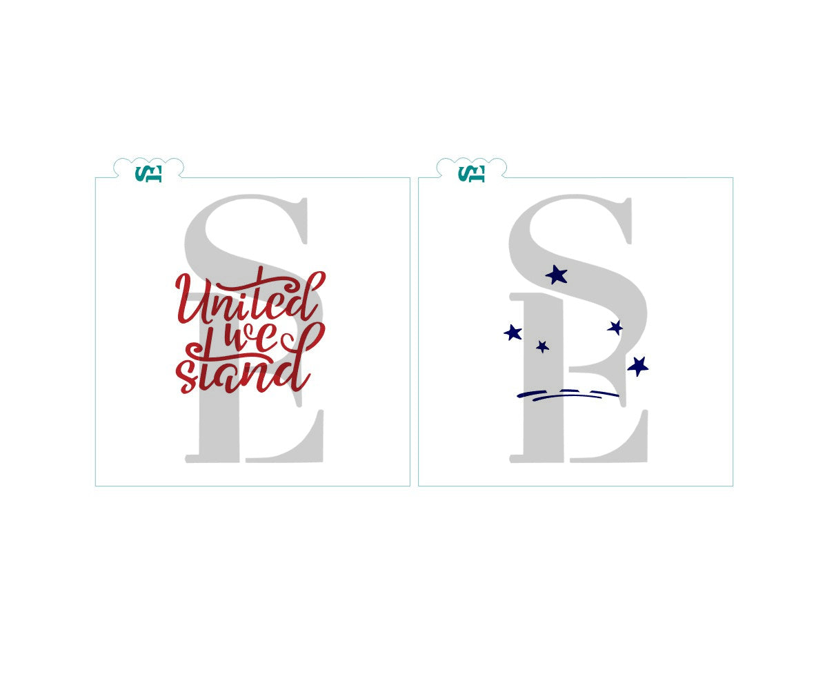 United We Stand Layered Sentiment Digital Design Cookie Stencil