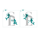 Mermaid Silhouette Stencils Set of 2