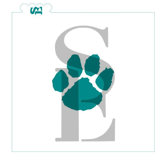 Animal Paw Digital Design Cookie Stencil