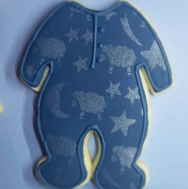 Baby Lamb Star Moon Background Stencil For Cookies, Cakes, Culinary