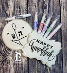 Happy Hanukkah Hand-Lettered Stencil for Cookies, Cakes & Culinary