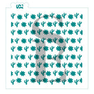 Cactus #5 w/ Flower Background Stencil for Cookies, Cakes & Culinary