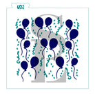 Balloons and Confetti Background Digital Design Birthday Celebration