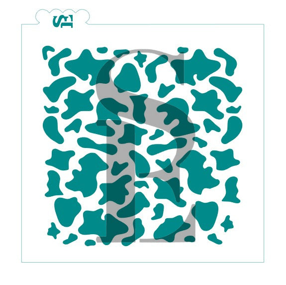 Cow Print Background Digital Design cookie stencil
