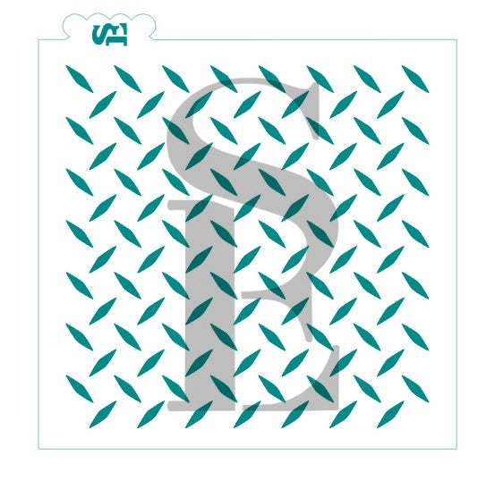 Diamond Plate Background Stencil for Cookies, Cakes & Culinary