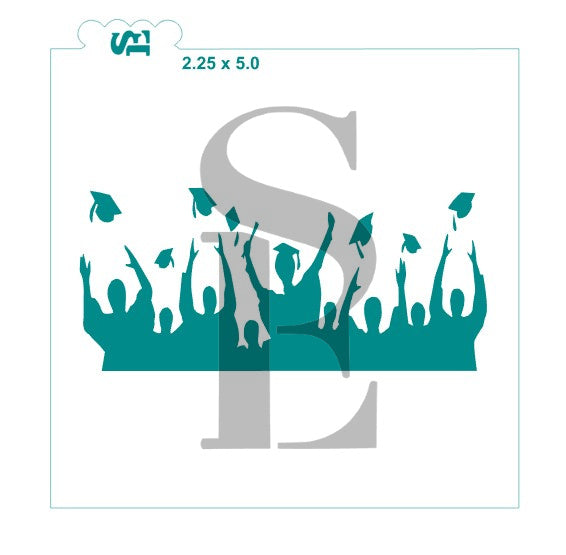 Graduation Celebration Border Digital Design Graduates Cookie and cake Stencil