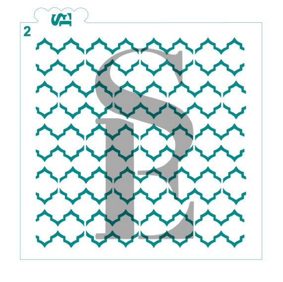 Moroccan Quatrefoil Background #1 and #2 Bundle Digital Design Cookie Stencil