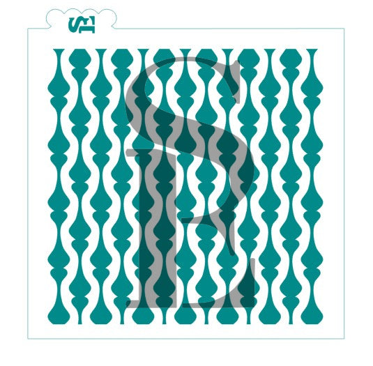 Moroccan Spindle Background Digital Download Cookie Stencil