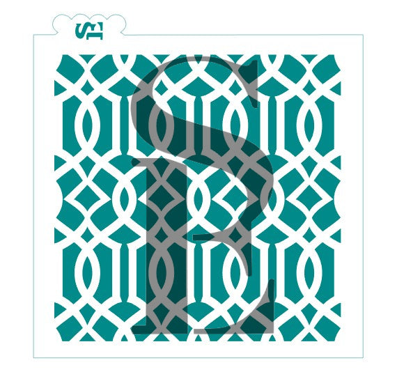 Deco Gate Background Stencil