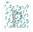 Music Notes Background Digital Design Cookie Stencil